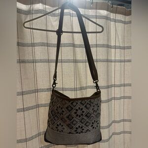 Myra Bag Gray Patterned crossbody Bag